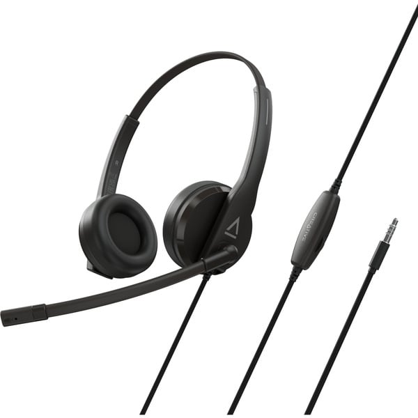 Creative HS-230, Headset - black, 3,5 mm Klinke, USB-A