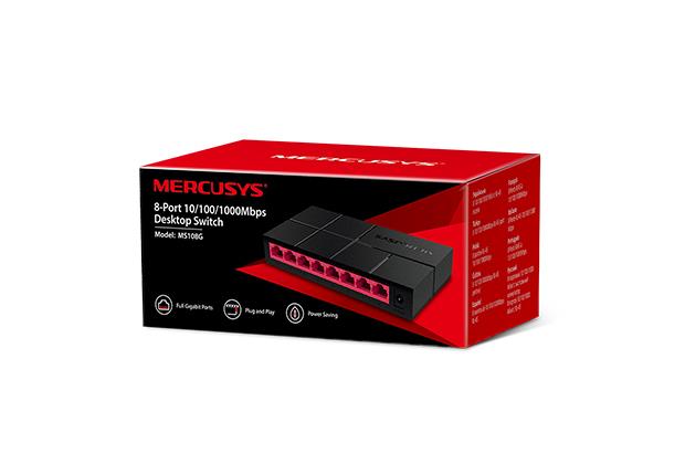 Switch MERCUSYS MS108G Desktop/pedestal 8x10Base-T 100Base-TX 1000Base-T MS108G