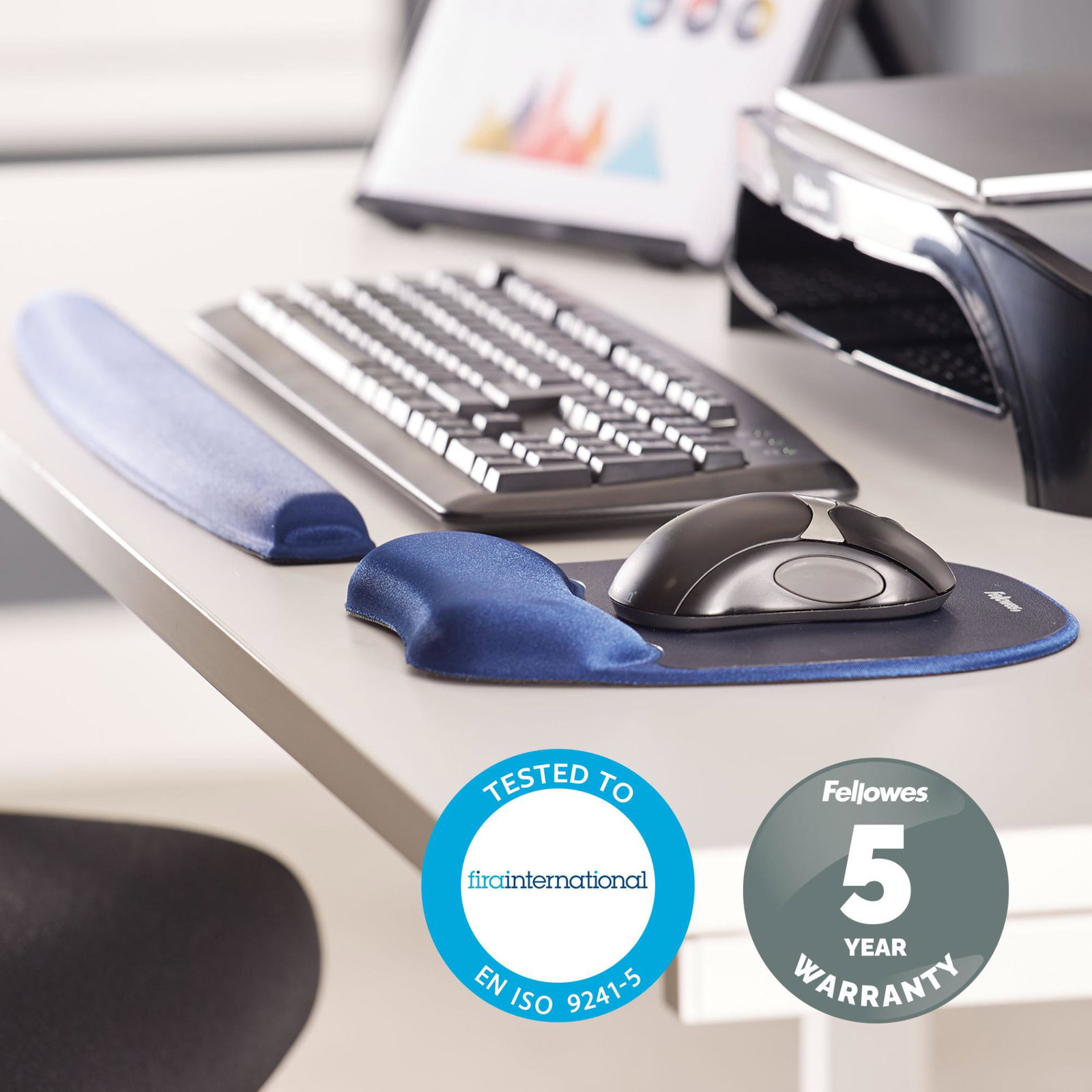 MOUSE PAD MEMORY FOAM/SAPPHIRE 9172801 FELLOWES