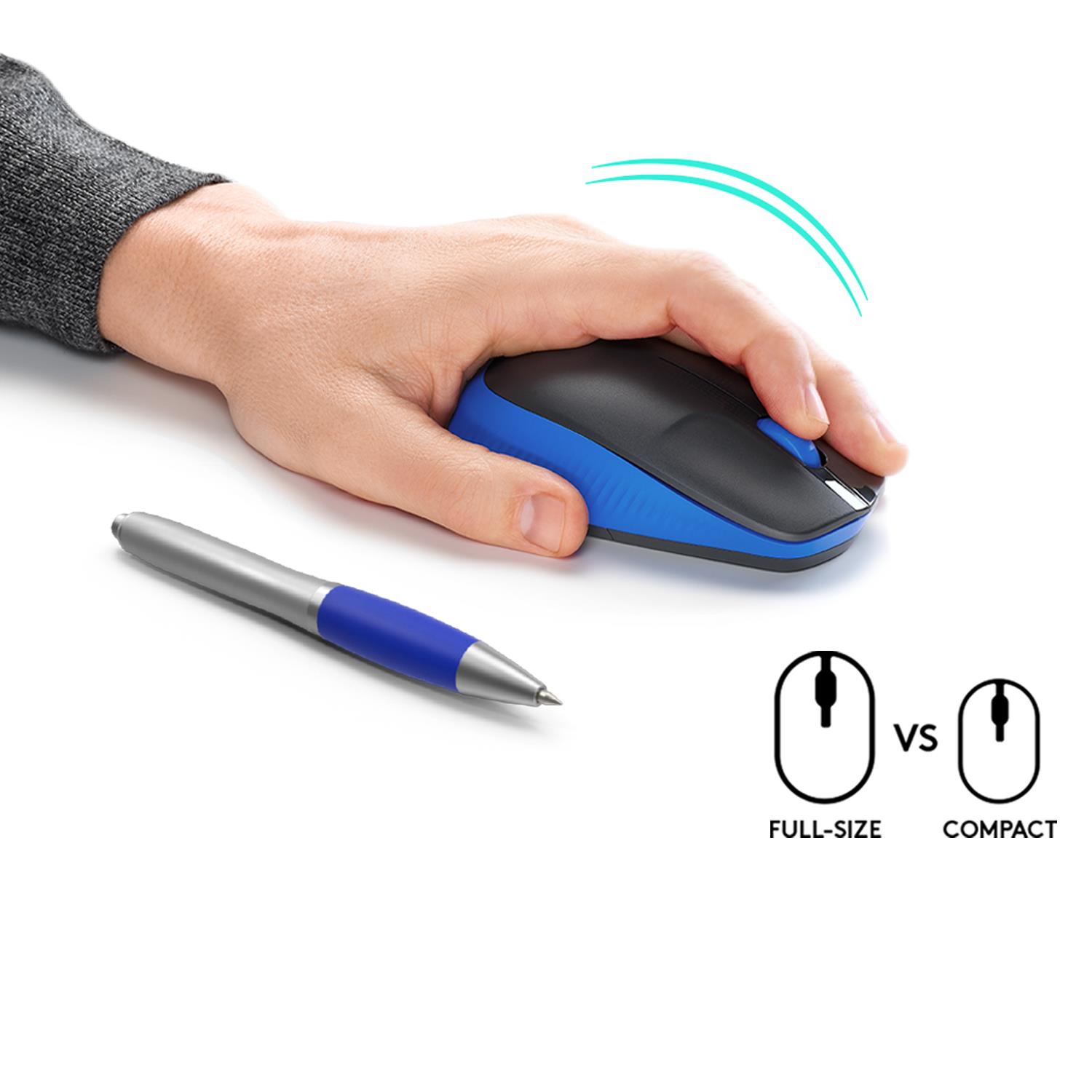 MOUSE USB OPTICAL WRL M190/BLUE 910-005907 LOGITECH