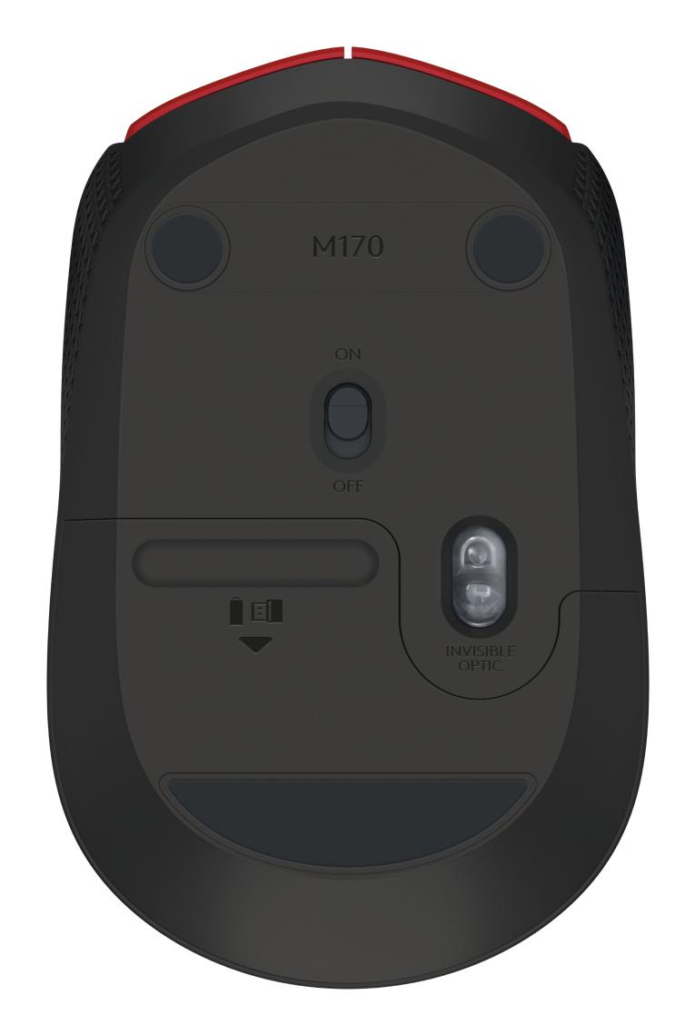 MOUSE USB OPTICAL WRL M171/RED 910-004641 LOGITECH