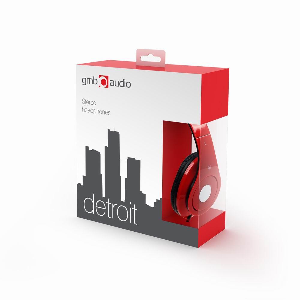 HEADSET DETROIT RED/MHS-DTW-R GEMBIRD