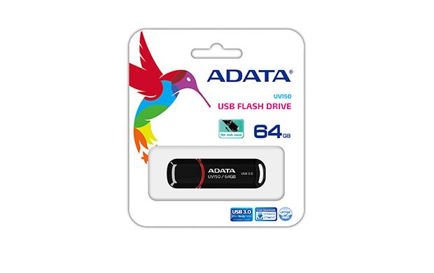 MEMORY DRIVE FLASH USB3.1 64GB/BLACK AUV150-64G-RBK ADATA