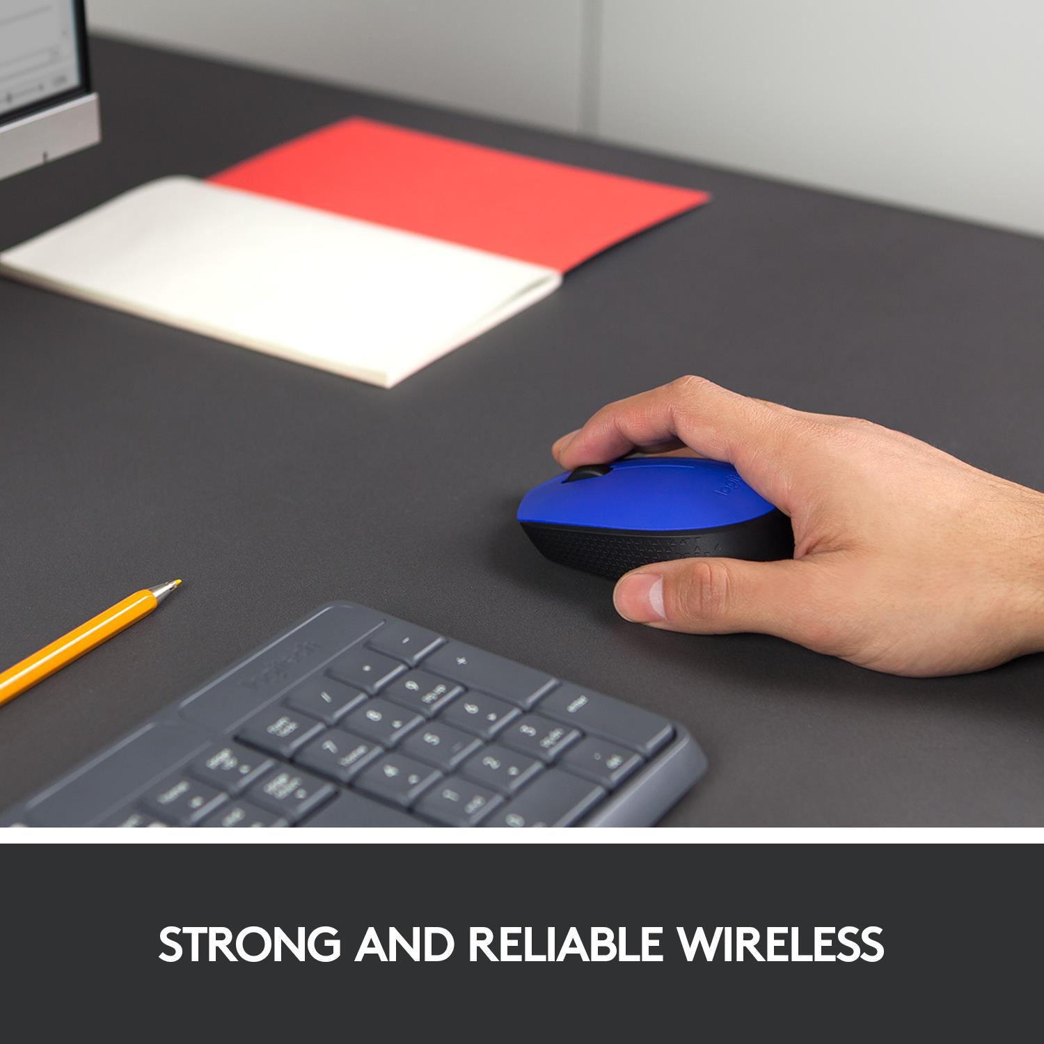 MOUSE USB OPTICAL WRL M171/BLUE 910-004640 LOGITECH