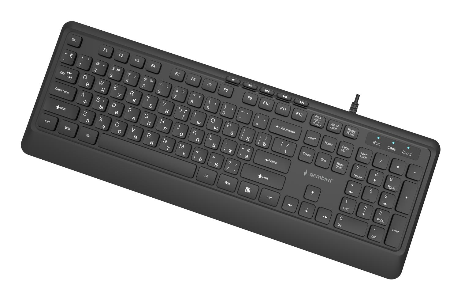 KEYBOARD MULTIMEDIA USB CYRILL/BLACK KB-MCH-05-CYRL GEMBIRD