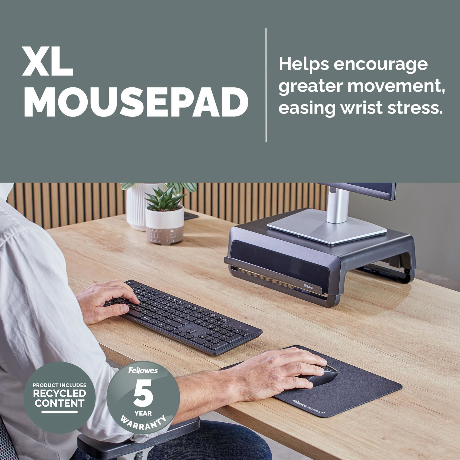 MOUSE PAD BREYTA XL/BLACK 100138995 FELLOWES
