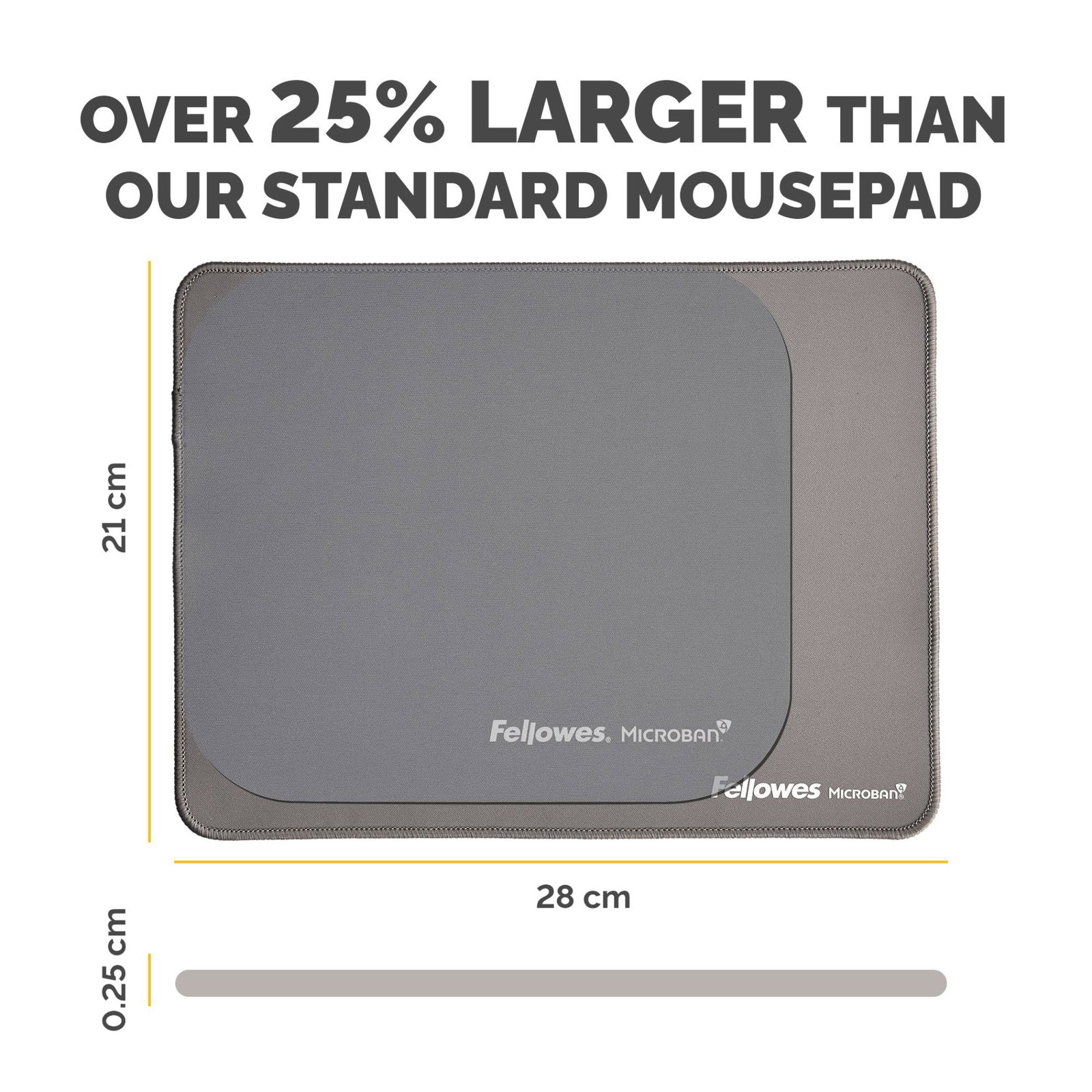 MOUSE PAD BREYTA XL/GREY 100139316 FELLOWES
