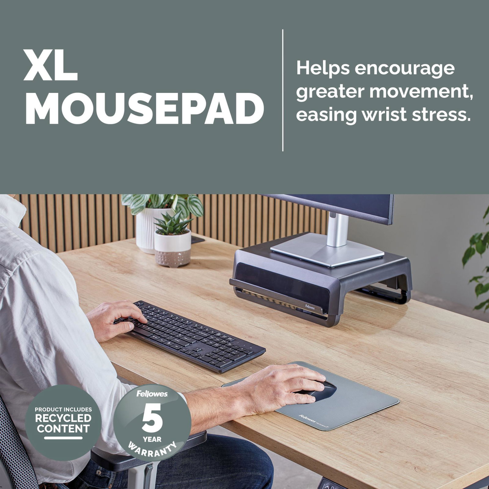 MOUSE PAD BREYTA XL/MARINE 100139317 FELLOWES