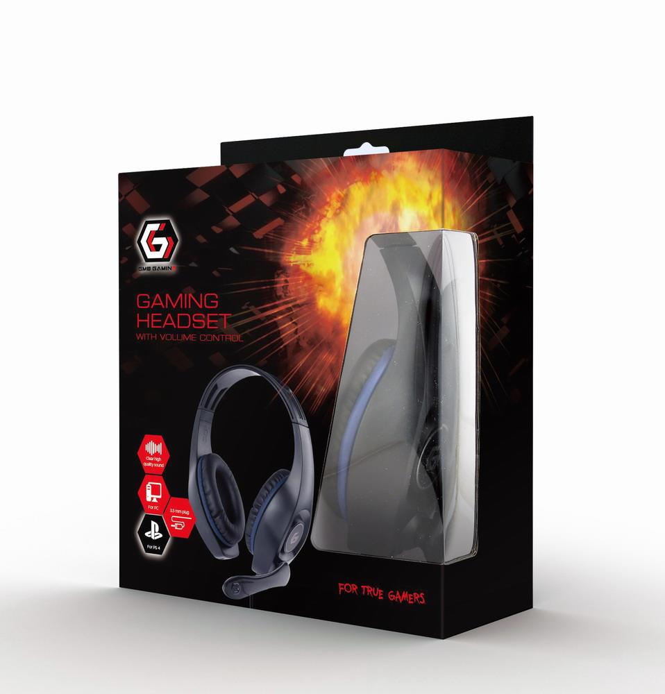 HEADSET GAMING/BLUE/BLACK GHS-05-B GEMBIRD