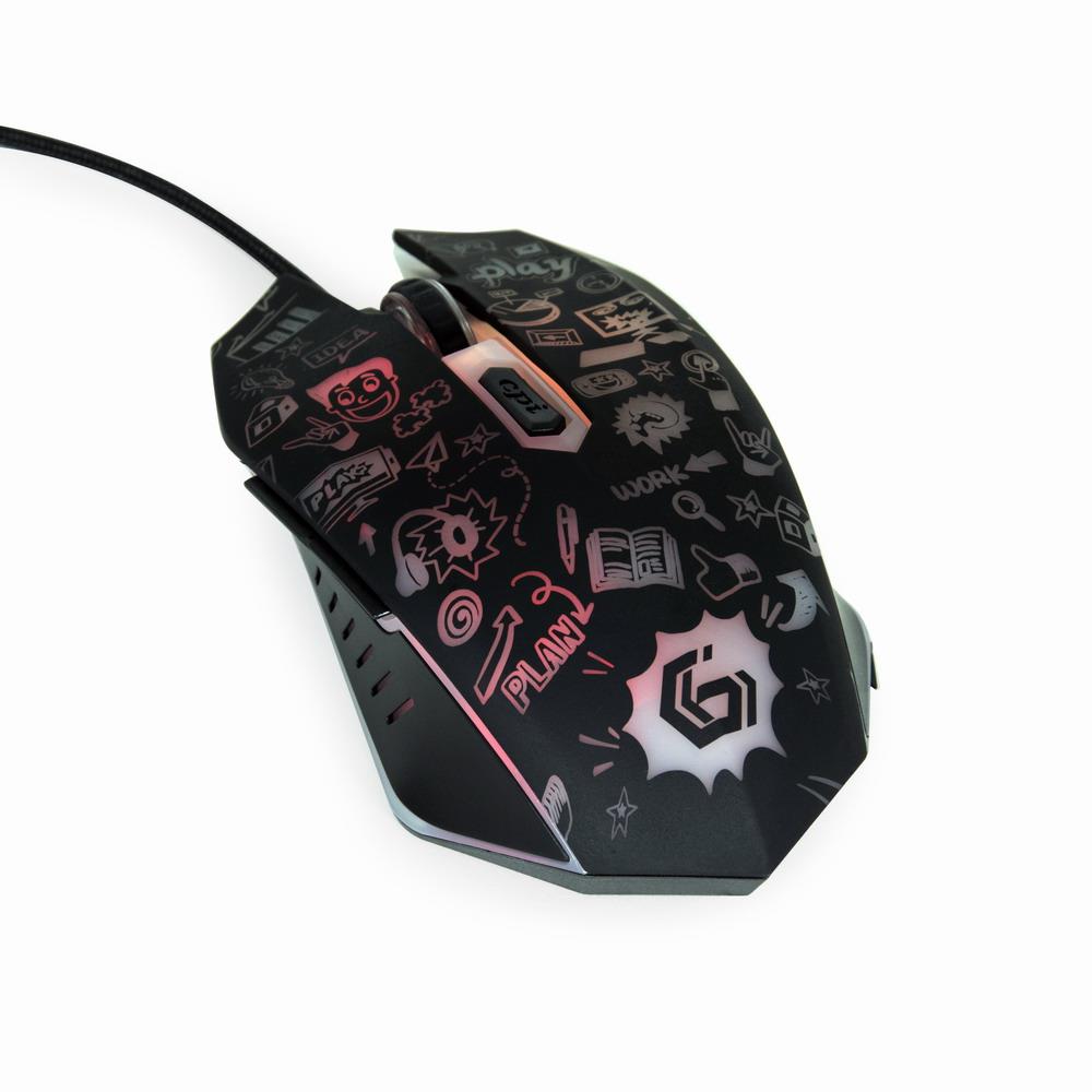 MOUSE USB OPTICAL BLACK/MUS-6B-GRAFIX-01 GEMBIRD