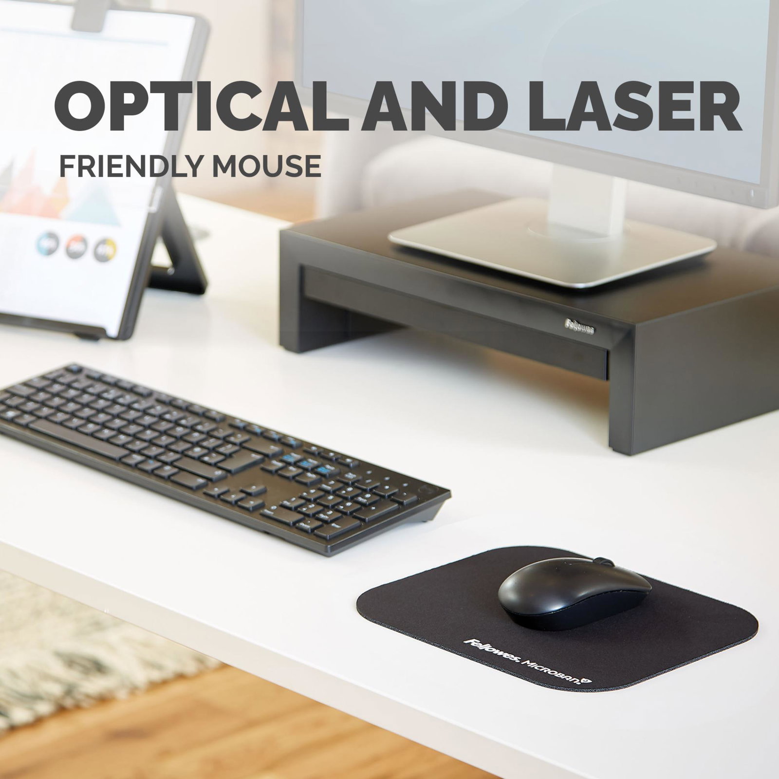 MOUSE PAD MICROBAN/BLACK 5933907 FELLOWES
