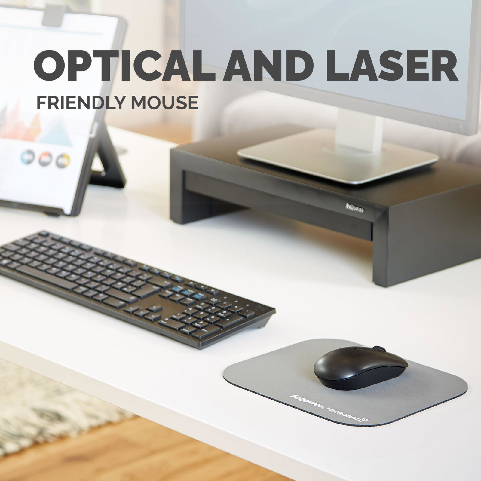 MOUSE PAD MICROBAN/SILVER 5934005 FELLOWES