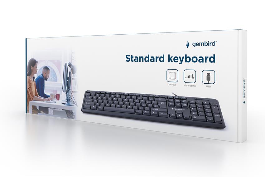 KEYBOARD STANDART USB ENG/BLACK KB-U-103 GEMBIRD