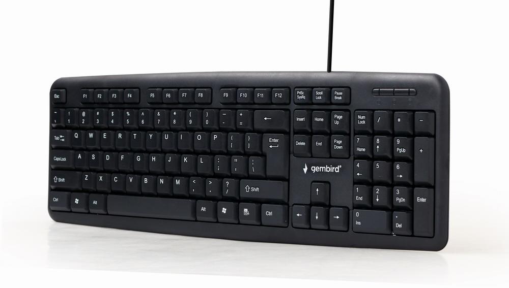 KEYBOARD STANDART USB ENG/BLACK KB-U-103 GEMBIRD