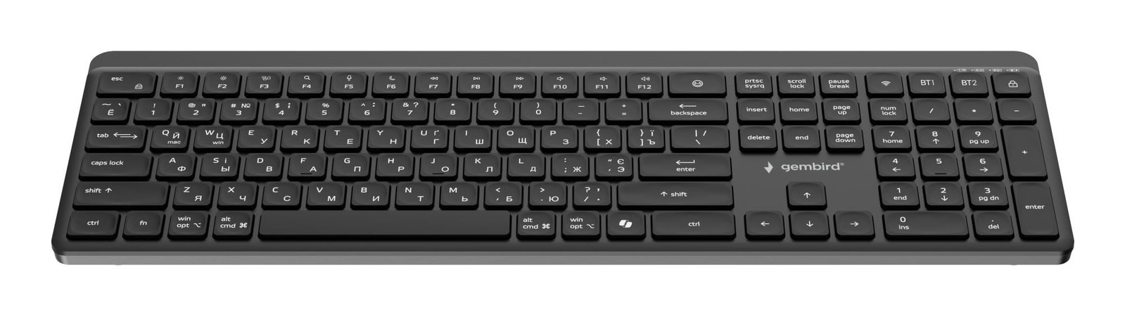 KEYBOARD WRL SLIM BT CYRILLIC/KB-WPS-03-CYRL GEMBIRD