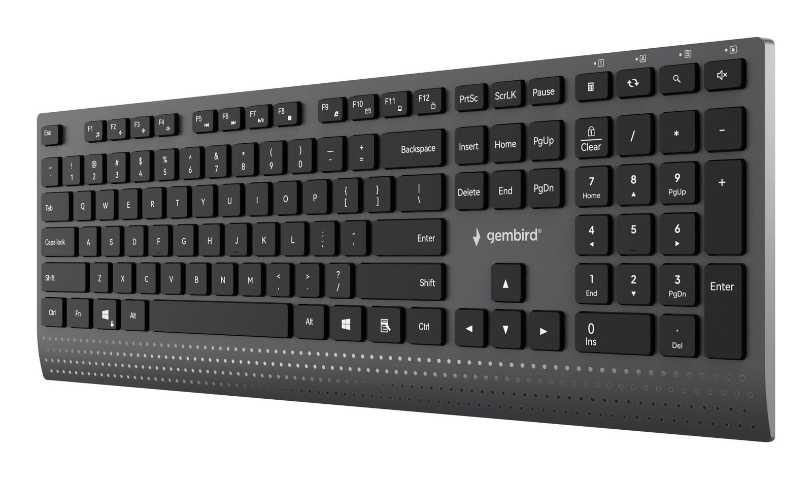 KEYBOARD MULTIMEDIA USB ENG/BLACK KB-MCH-06 GEMBIRD