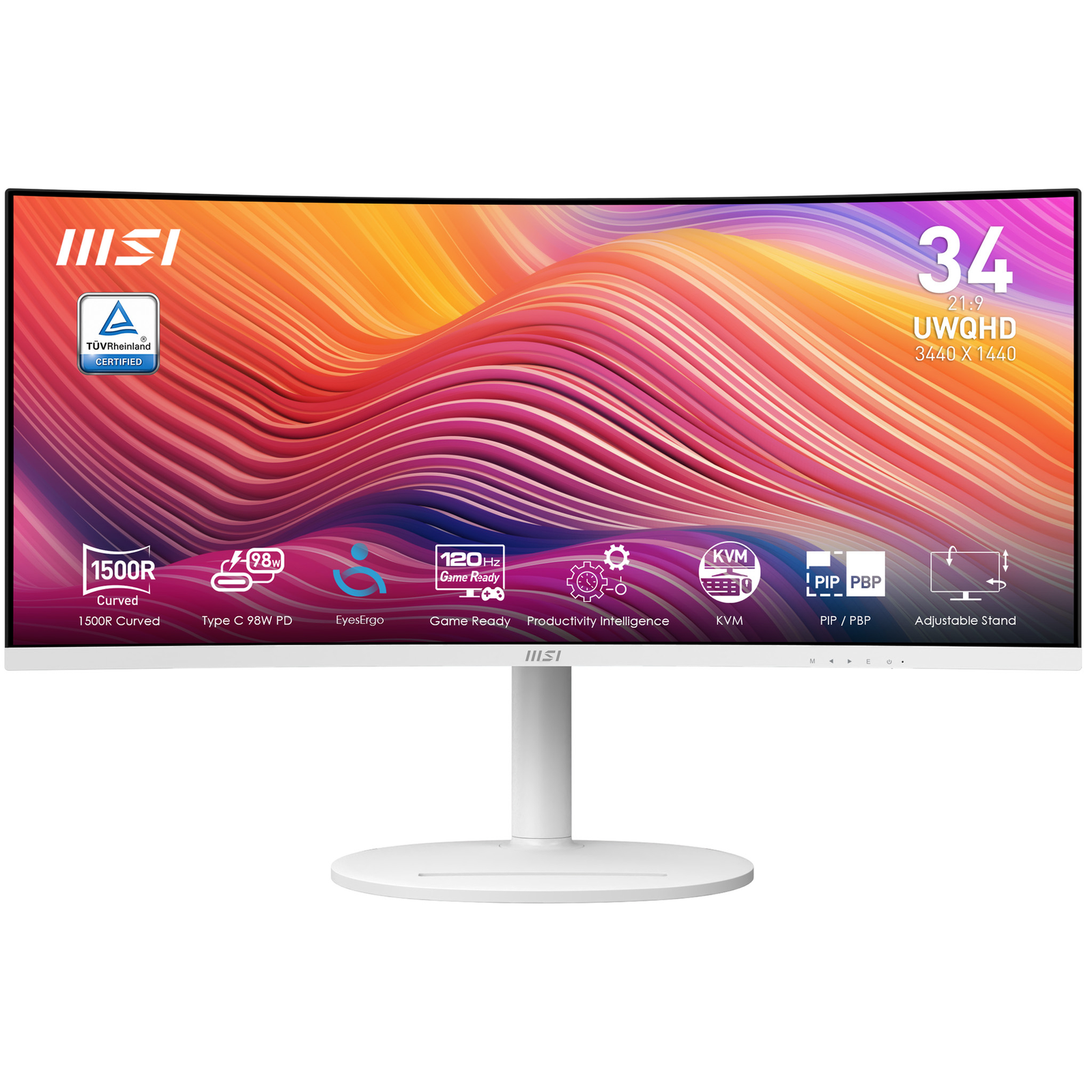 MSI Modern MD342CQPWDE Flat Screen (TFT/LCD) 86.4 Cm