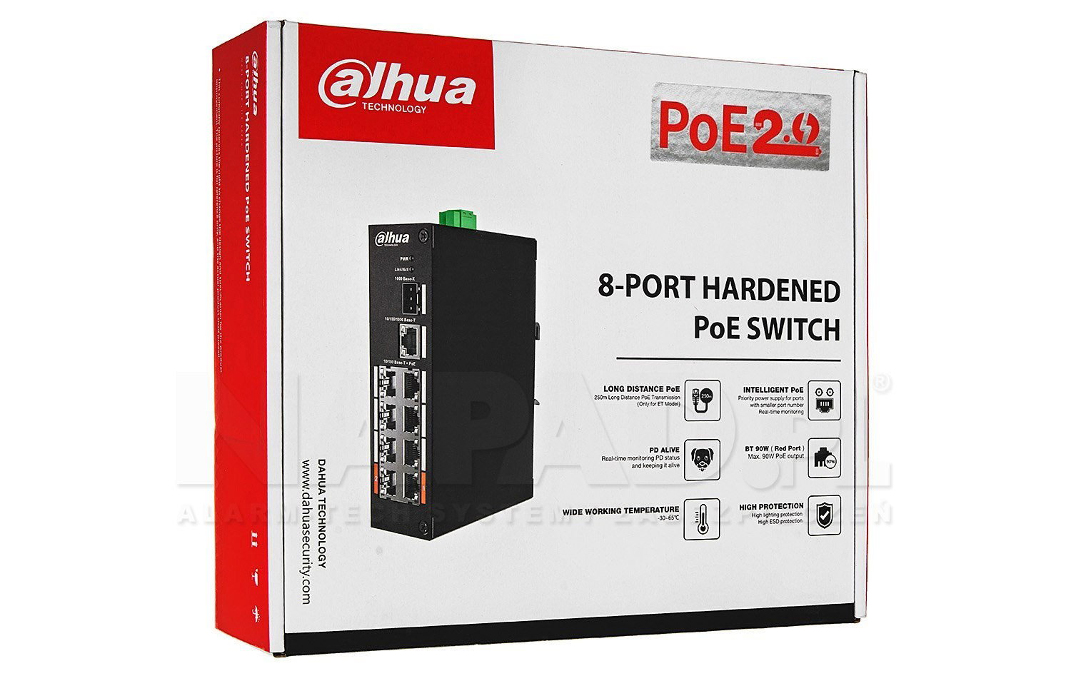 Dahua Technology PFS3110-8ET-96-V2 Unmanaged Fast Ethernet (10/100) Power over Ethernet (PoE) 10U Black