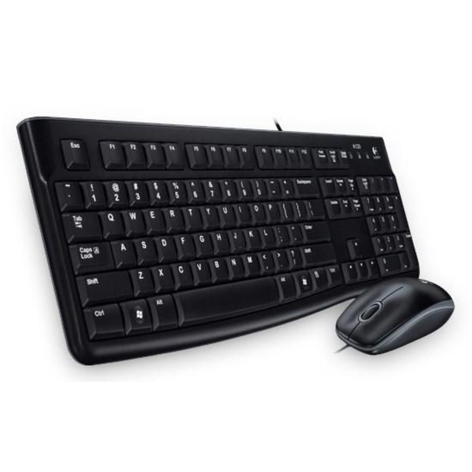 Logitech Desktop MK120 Wired USB QWERTZ Black Mouse Included