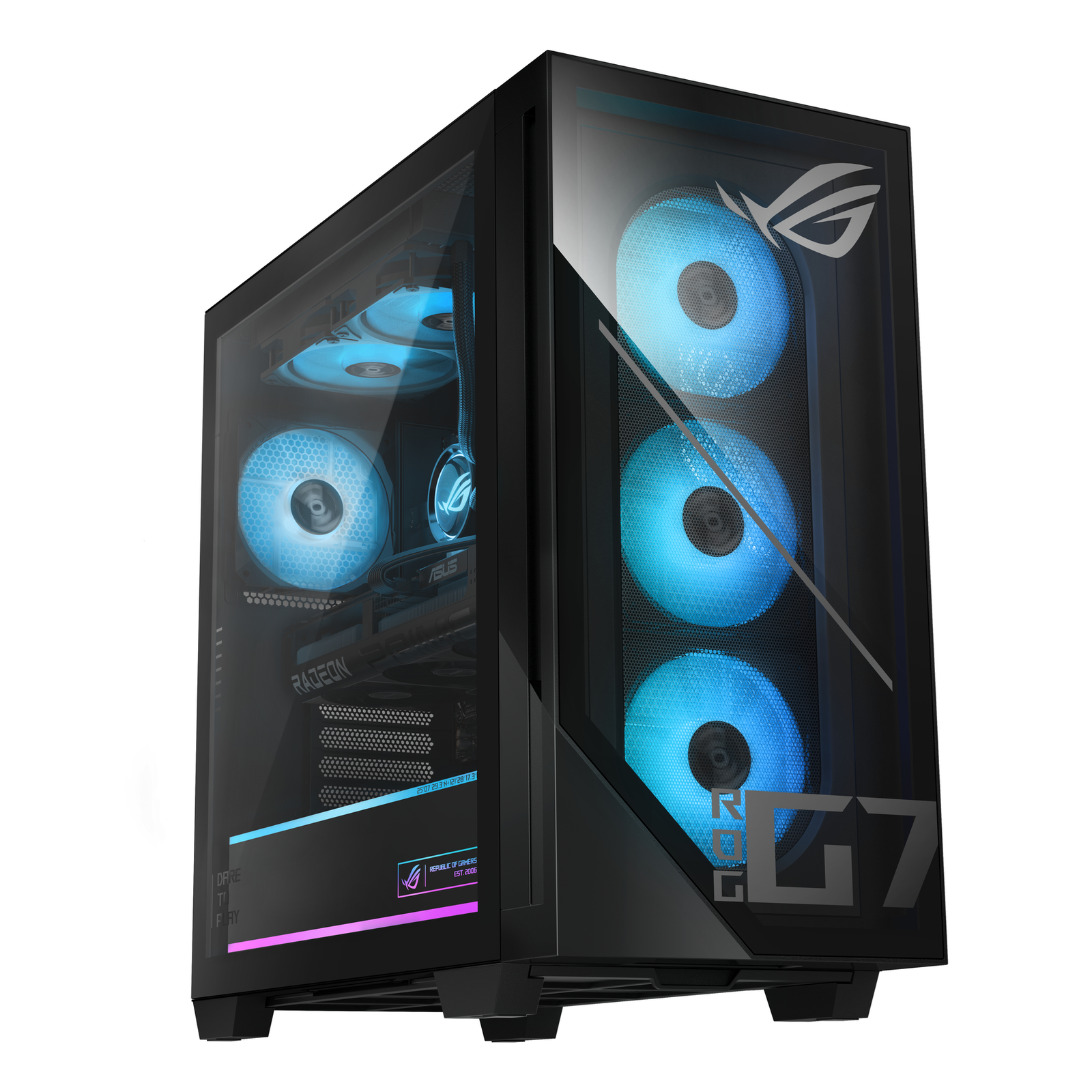ASUS ROG G700 GM700TZ-R8700F092W AMD Ryzen™ 7 8700F 32 GB DDR5-SDRAM 2 TB SSD NVIDIA GeForce RTX 5070 Ti Windows 11 Home Tower PC Black