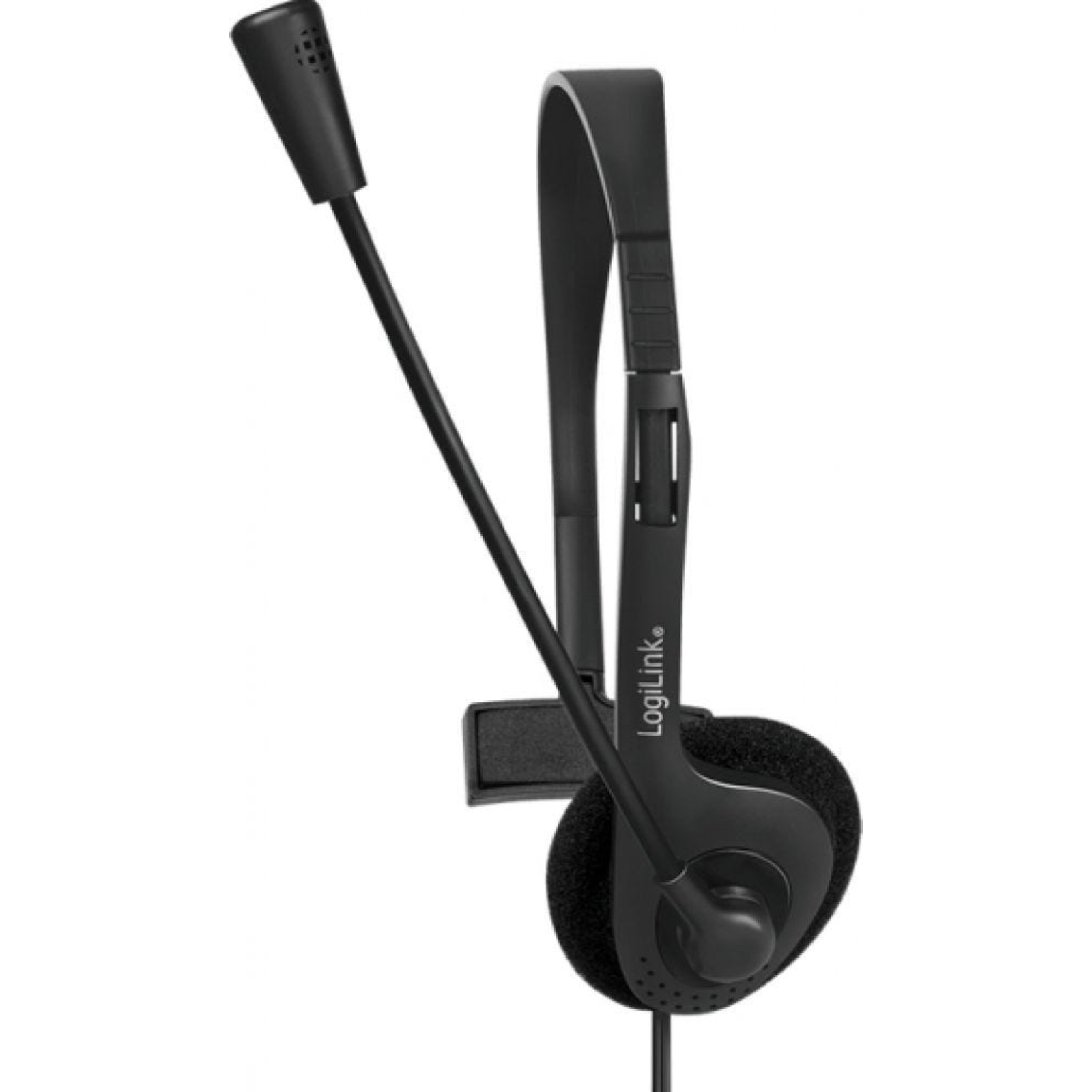 LogiLink HS0054 headphones/headset Wired Head-band Office/Call center Black