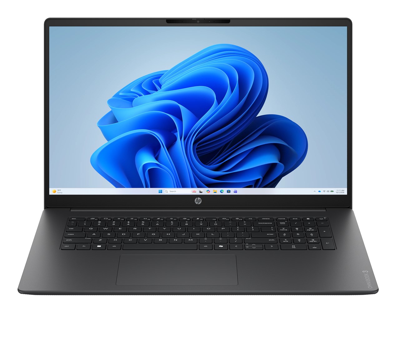 HP OmniBook 3 AI Laptop 17-dn0000nw AMD Ryzen 7 250 43.9 cm (17.3) Full HD 24 GB DDR5-SDRAM 512 GB SSD Wi-Fi 7 (802.11be) Windows 11 Home AI PC Black, Gray