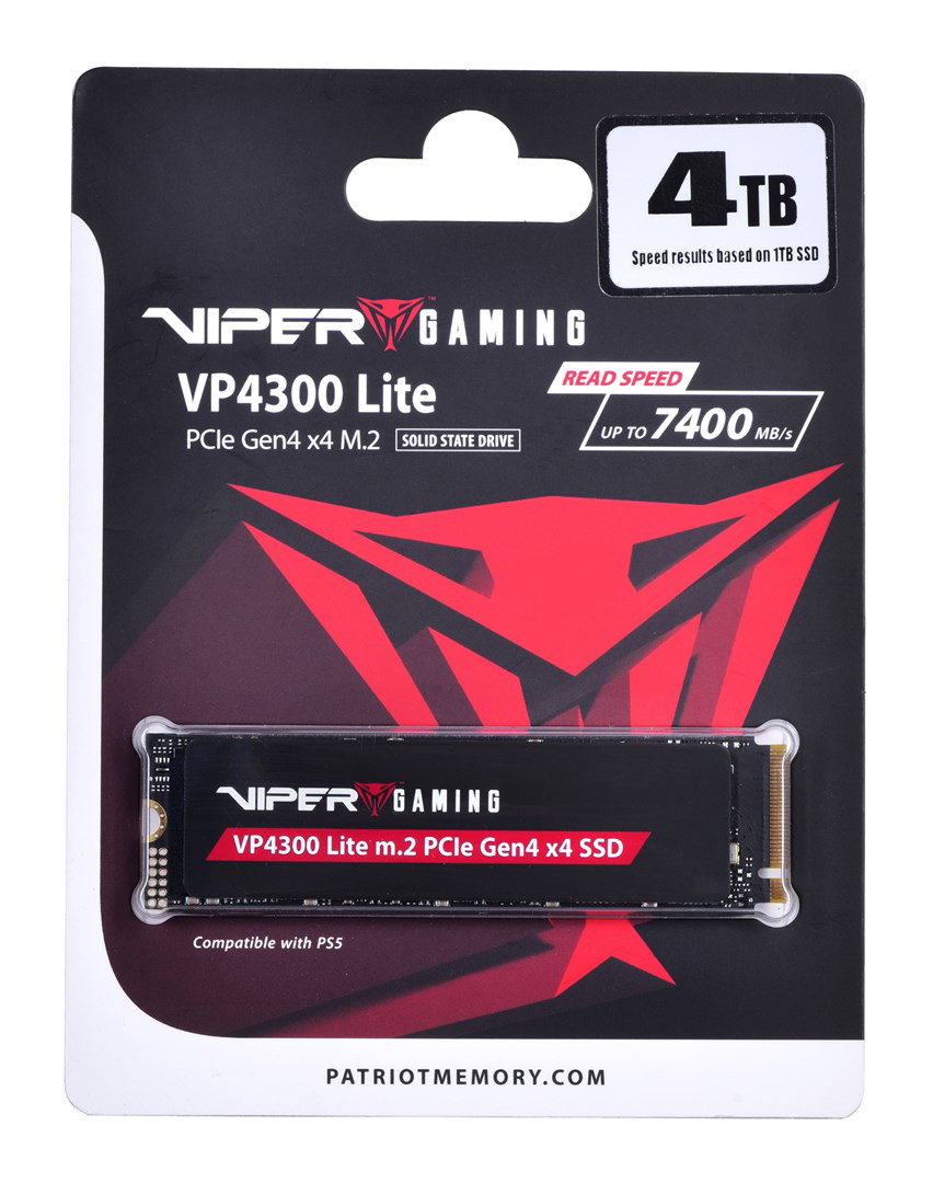 Patriot Memory VP4300 Lite M.2 4 TB PCI Express 4.0 NVMe (VP4300L4TBM28H)