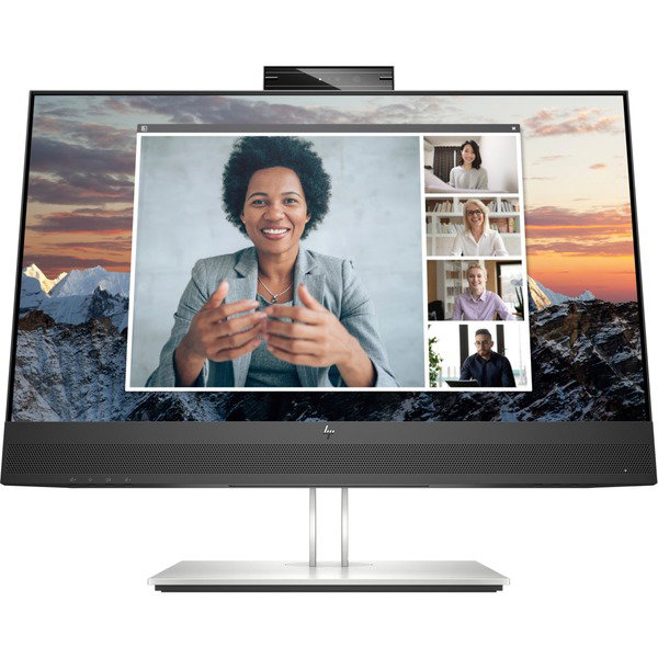 HP E24m G4, LED-Monitor - 61 cm (24 inches), black/silver, FullHD, IPS, Webcam, 75 Hz