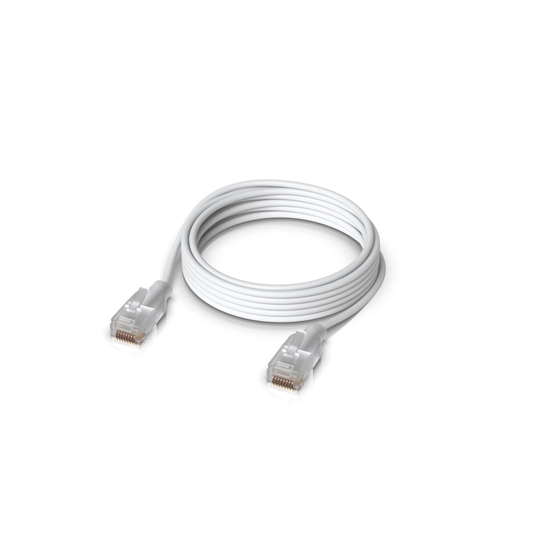 Ubiquiti UACC-Cable-Patch-EL-2M-W networking cable Translucent, White Cat6