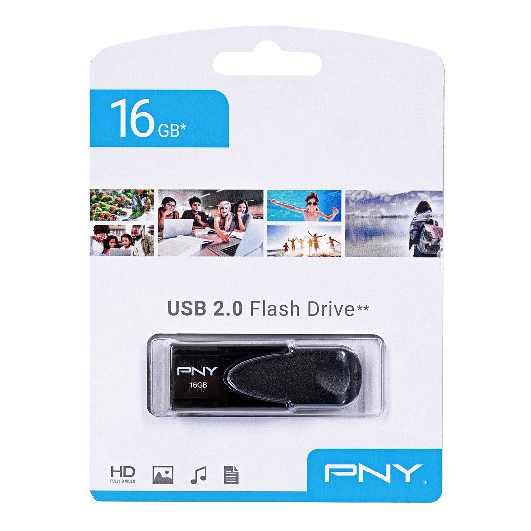PNY Attach 4 2.0 16GB USB flash drive USB Type-A Black