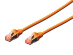 DIGITUS CAT 6 S-FTP PATCH CAB - LENGTH 0.5 M COLOR ORANGE