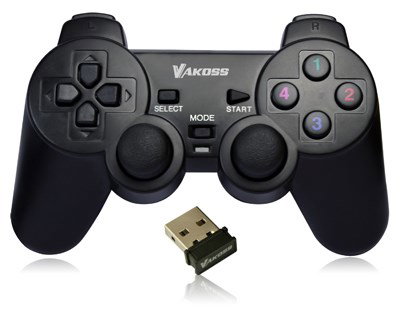 Vakoss GP-4705BK Gaming Controller Black RF Gamepad Analogue Digital PC, Playstation 3