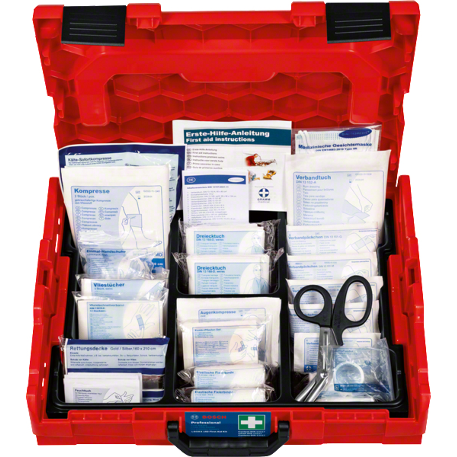 Bosch DIN-compliant First Aid Kit in L-BOXX 102 First Aid Red