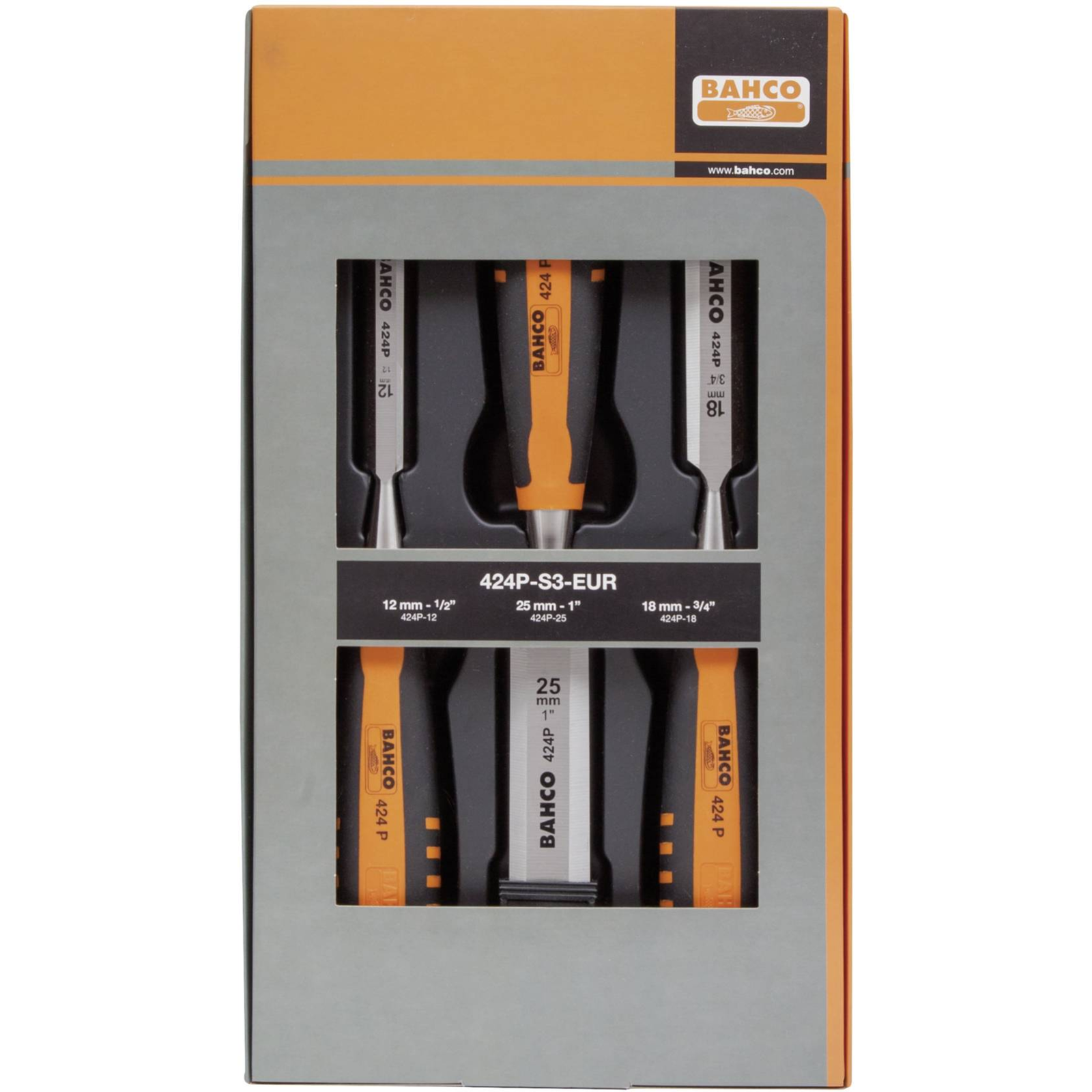 Bahco Chisel Set 12-18-25mm 424P-S3-EUR (424P-S3-EUR)