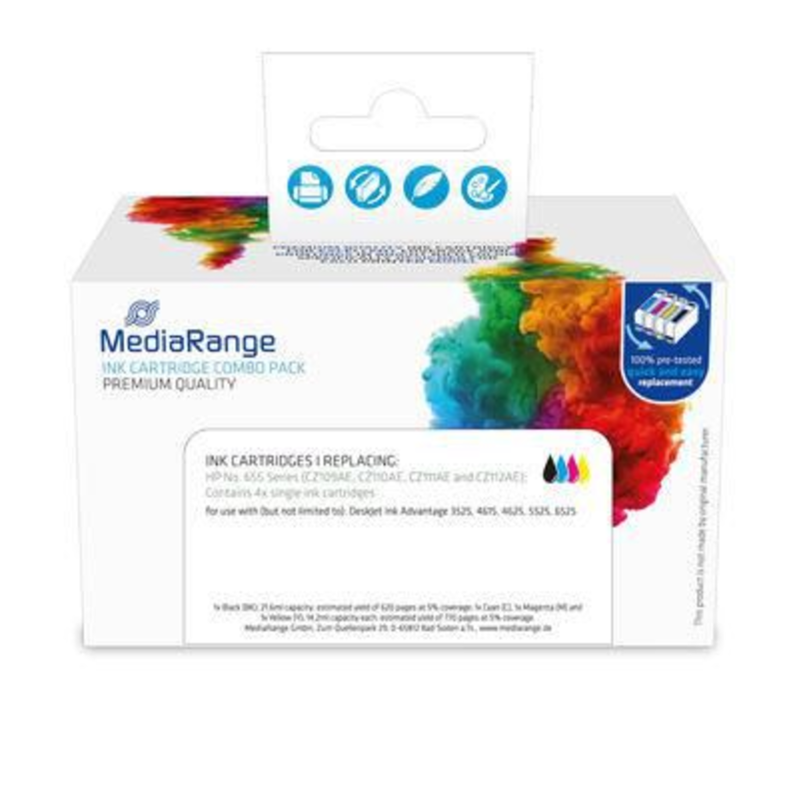 MEDIARANGE MRHP655 21.6 Ml 14.2 Ml 620 Pages 770 Pages 4 Pieces Multipack
