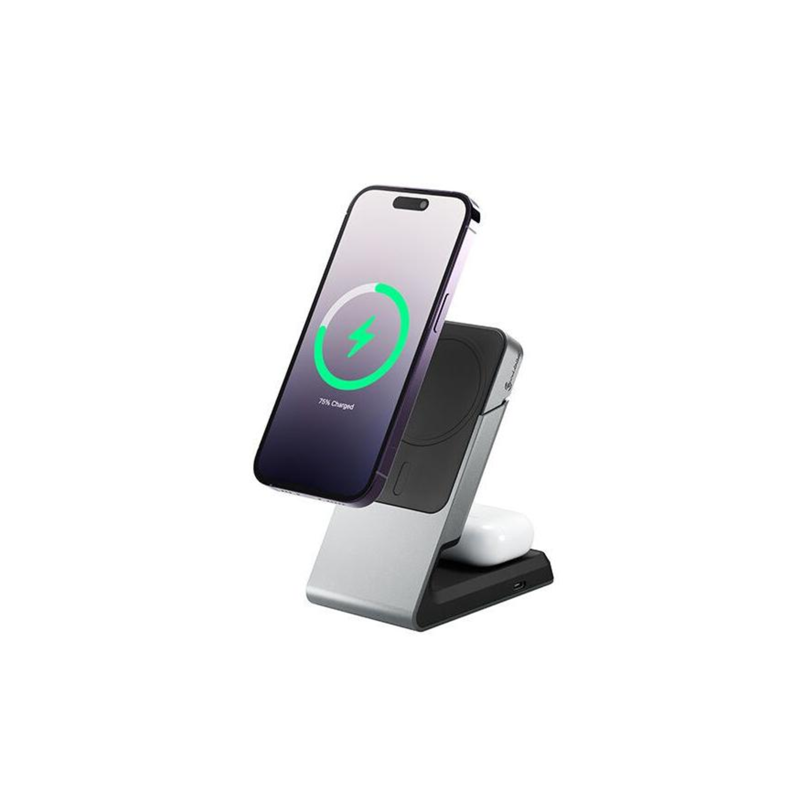 Alogic Charger 15W 2in1 with Holder Mag. Qi Black