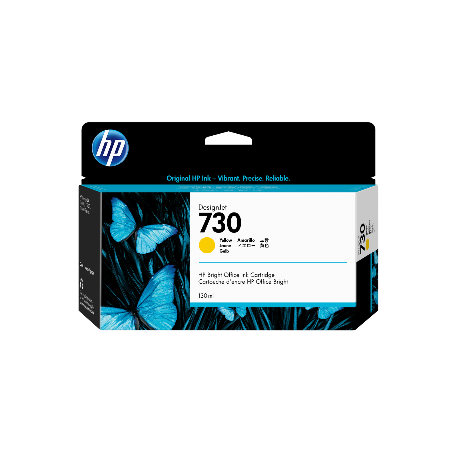 HPI 730 DesignJet Printer Cartridge Yellow 130 Ml Standard Yield Ink Base 130 Ml