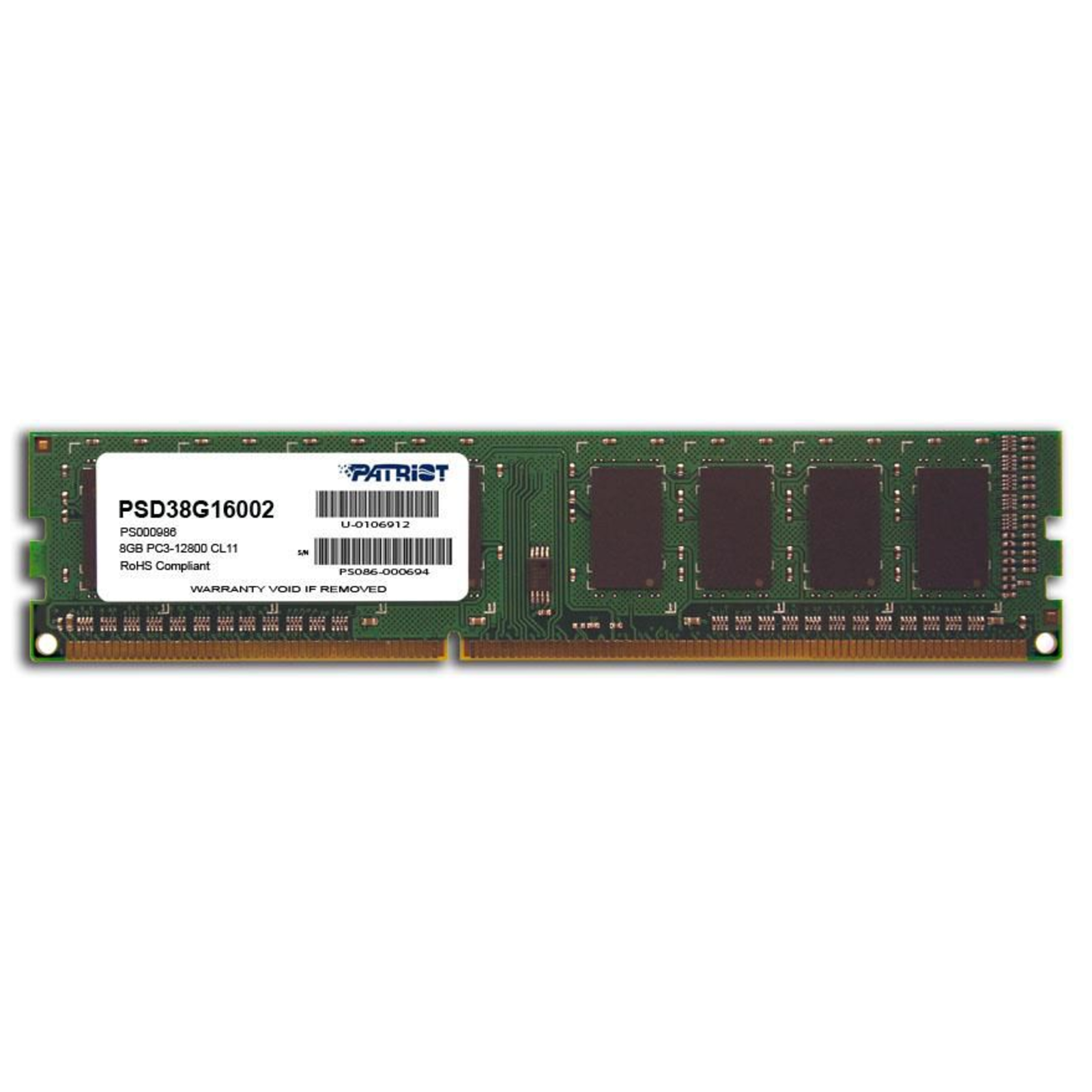 Patriot Memory Memory Signature PSD38G16002 DDR3 DIMM 1 X 8 GB 1600 MHz CL11