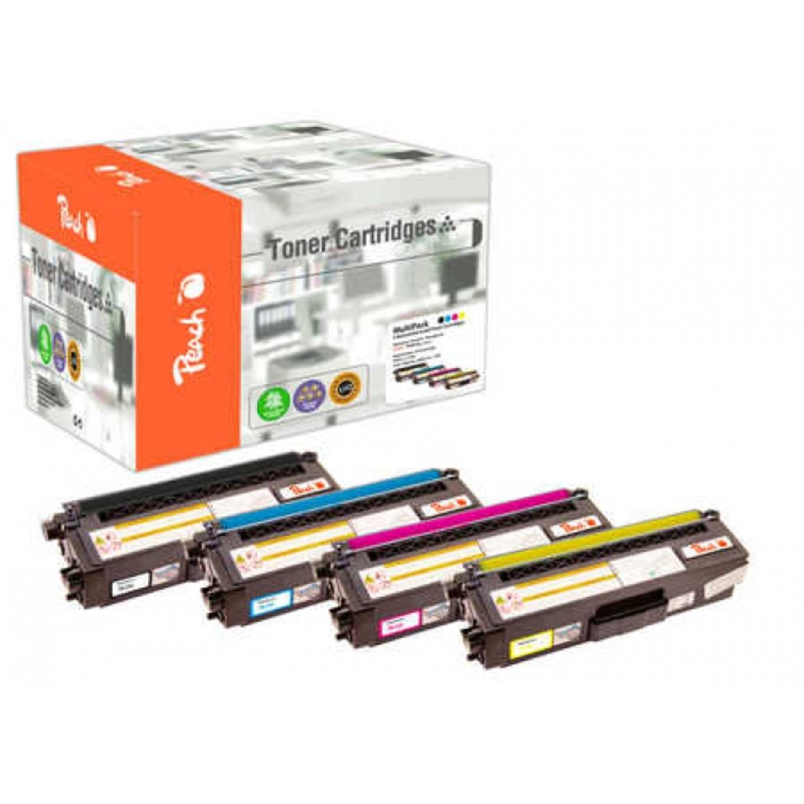 Peach Toner Bredher TN-320 MultiPack Bk,c,m,y Remanufactured