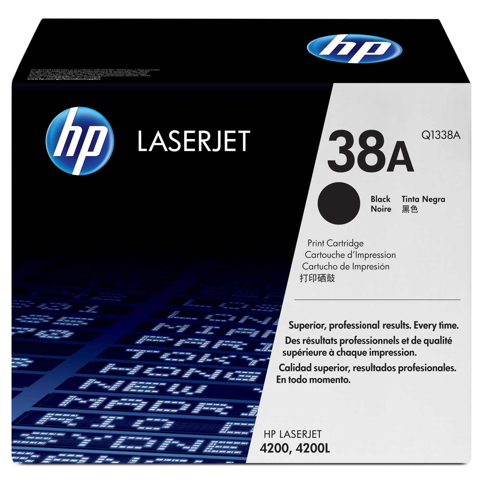 HPI 38A Black Original LaserJet Toner Cartridge 12000 Pages Black