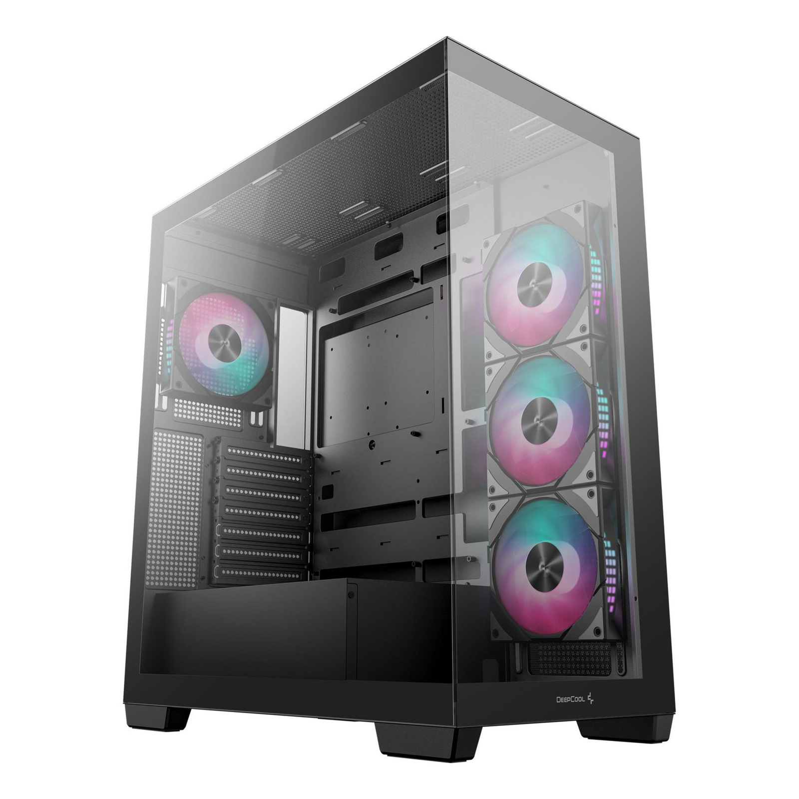 DEEPCOOL CG580 4F ATX 4x120mm ARGB Fans 2xUSB 3.0 Panoramic Tempered Glass Black