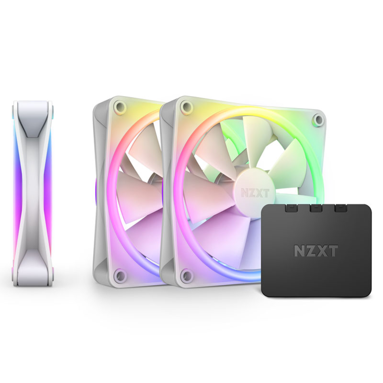 NZXT F Series F120 RGB DUO Triple Pack Fan 1-Pack White 120mm
