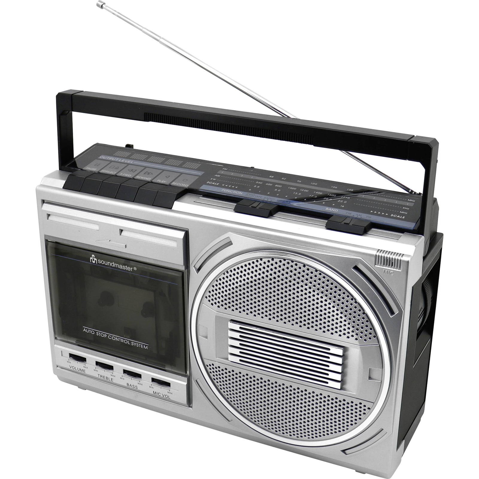 Soundmaster RR20SI Retro Radio Recorder FM/AM/SW Cassette USB Bluetooth