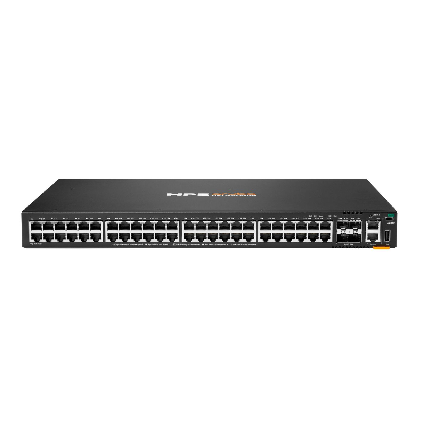 HPE Aruba CX 6200F 48G 48-Port Switch (48x 1GB Base-T 4x SFP) with Integraded PSU