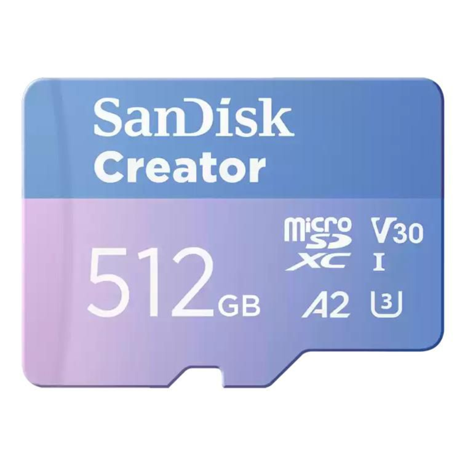 SanDisk Creator MicroSD Memory Card 512GB Blue SDSQXAV-512G-GN6MS