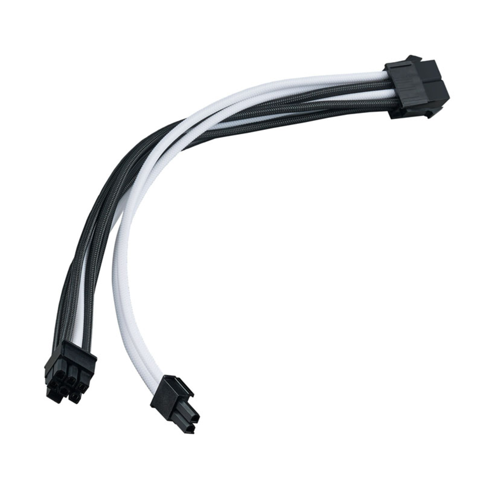 SilverStone PP07E-PCIBW 8-pin PCIe to 6+2-pin PCIe Extension 250mm Black/White
