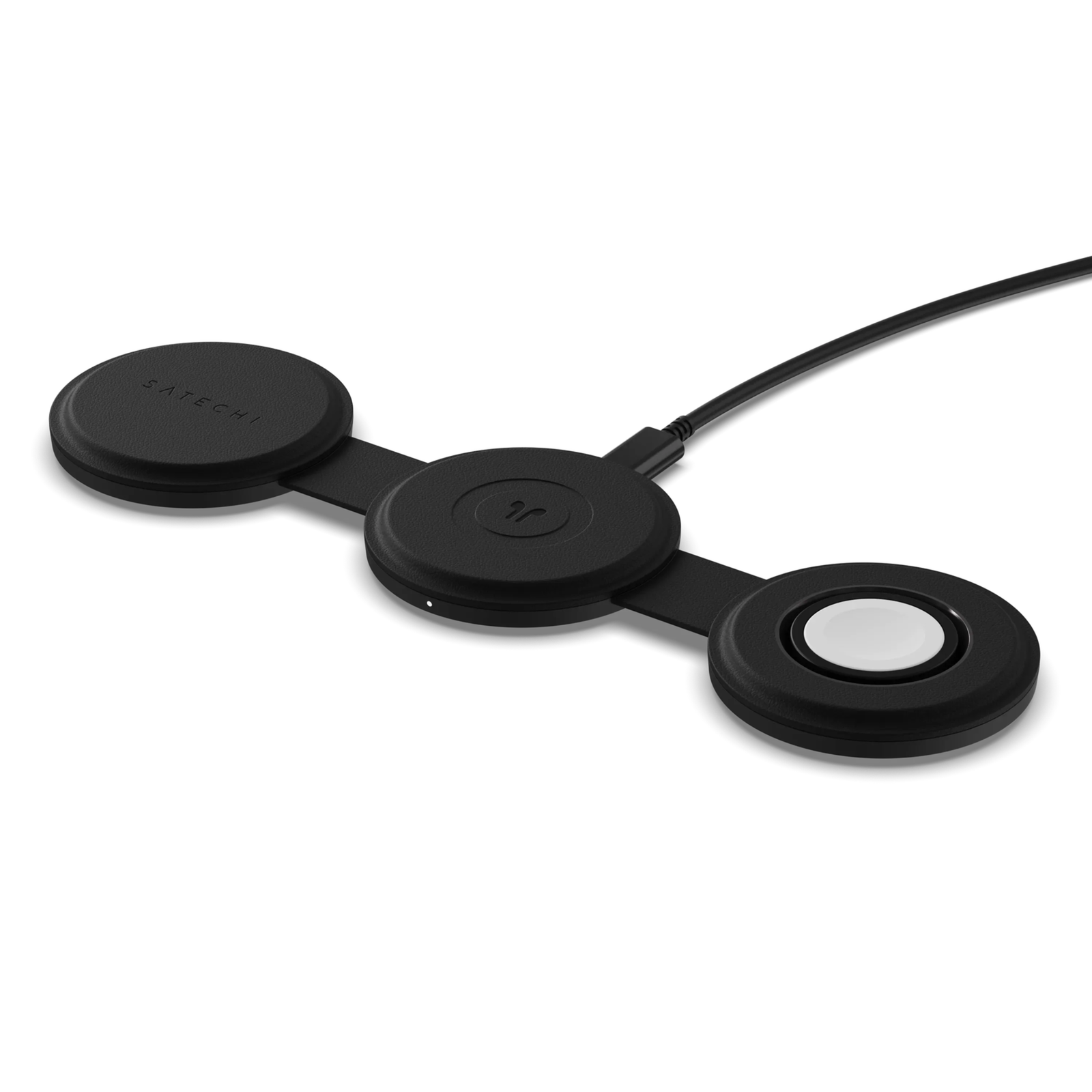 Satechi OntheGo Wireless Charger with QI2 Black 3 in 1 15W ST-QTG31K