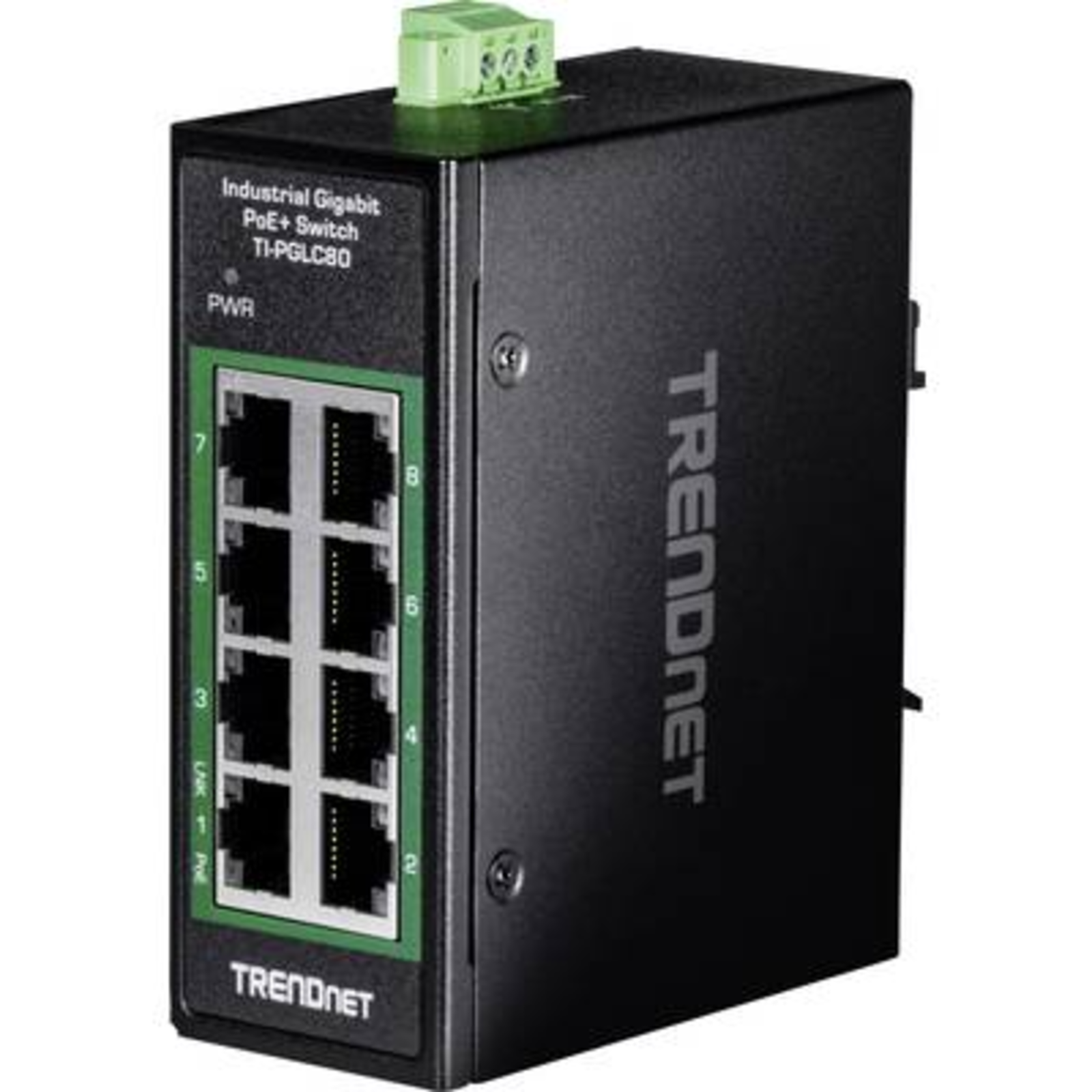 TRENDnet 8-Port Industrial Gigabit PoE+ DIN-Rail Mini Switch