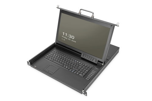 17 HD LCD KVM CONSOLE 8PORT VGA - SWISS KEYB MGD HD LCD TFT BLACK