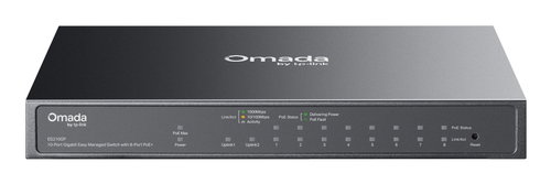 10-PORT 1G EASY MANAGED SWITCH - 63 W POE POWER WITH 8-PORT POE+